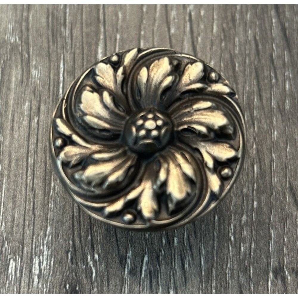 Flower Knobs Bronze Copper Color Ornate High End Cabinet Dresser Made In USA